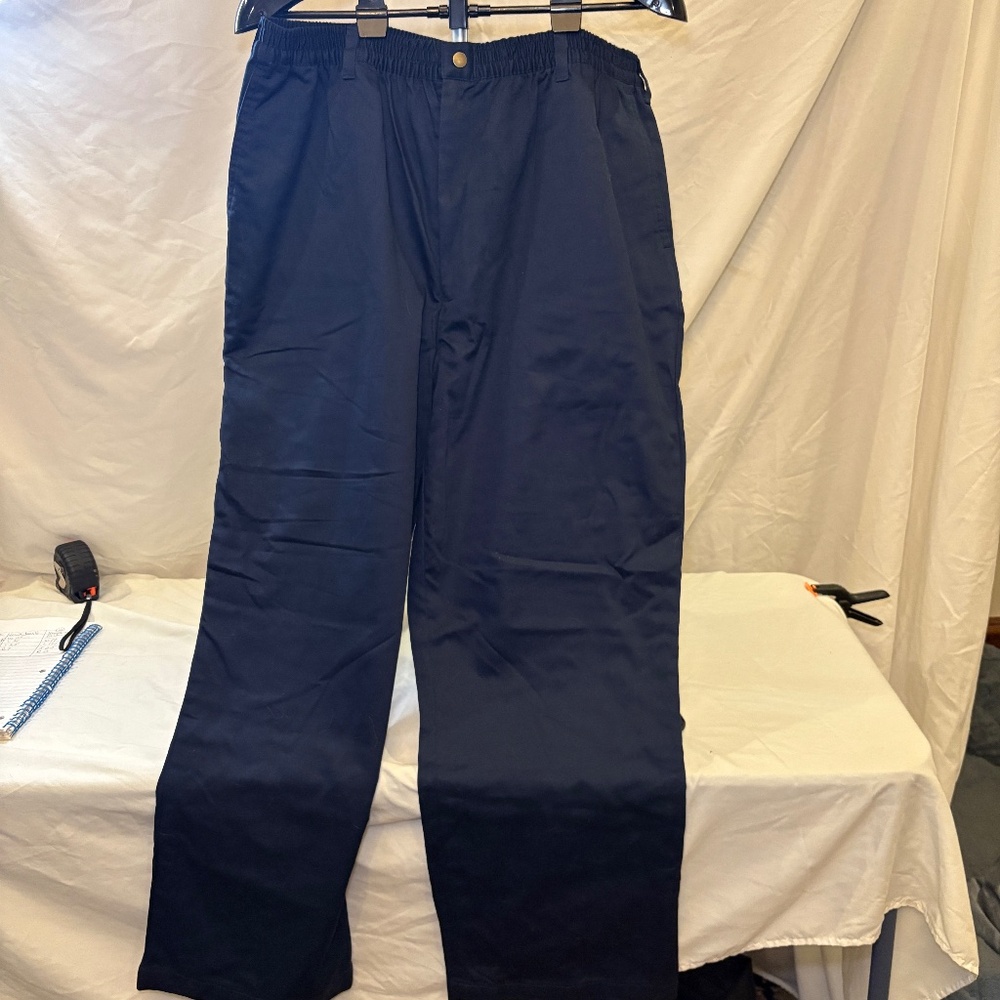 Haband's Ice House Blue Flannel Lined Slacks Pants Men's 40 M NWT